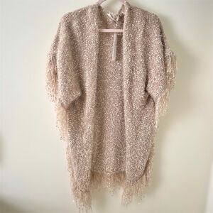 Soft Surroundings Cardigan One Size Open Front Oatmeal Willa NWT Cozy